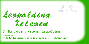 leopoldina kelemen business card